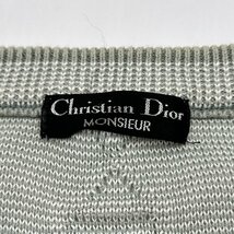 レア!!ビンテージ!!◆Christian Dior MONSIEUR クリスチャンディオール ジャガード 総柄 半袖 コットンニット セーター Mサイズ /Y-TK-03_画像4