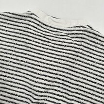 hifumi ヒフミ レイヤード風 ボーダー 半袖Tシャツ カットソー サイズ L/ホワイト ブラック 系/ゴルフ_画像6