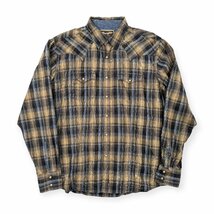 Wrangler ラングラー RETRO レトロシリーズ デザインチェック柄 ウエスタンシャツ 長袖シャツ サイズ XL /メンズ_画像1