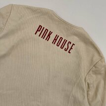 PINK HOUSE ピンクハウス ロゴデザイン ノーカラージャケット デニムジャケット Lサイズ/アイボリー系/レディース 日本製_画像5