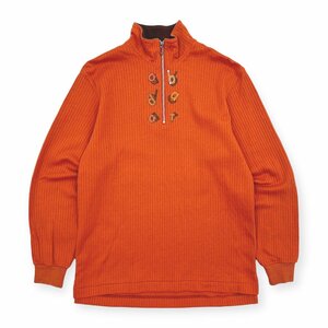  Golf *adabat Adabat вышивка ввод половина Zip длинный рукав футболка рубашка размер 1 / Camel orange / женский / спорт / сделано в Японии 