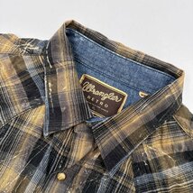 Wrangler ラングラー RETRO レトロシリーズ デザインチェック柄 ウエスタンシャツ 長袖シャツ サイズ XL /メンズ_画像3