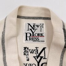 NEW YORK PRESS 立体BIG刺繍 サマーニット セーター シャツ /アイボリー/メンズ/古着/ビンテージ/ビッグサイズ_画像4