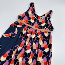 デザインGOOD!!◆TSUMORI CHISATO ツモリチサト ノースリーブ 総柄 ワンピース 星デザイン タックデザイン サイズ2/カラフル マルチ_画像2