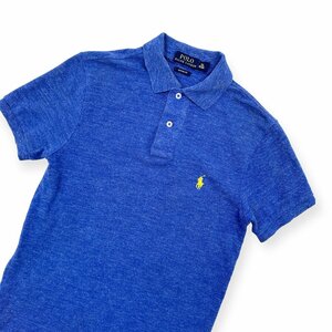 POLO RALPH LAUREN Polo Ralph Lauren CUSTOM FIT вышивка рубашка-поло с коротким рукавом XS(165/88A)/ оттенок голубого мужской 