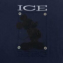 イタリア製◆ICEBERG × Disney アイスバーグ ミッキーマウス 刺繍 半袖Tシャツ カットソー Sサイズ /ネイビー/D-HG1118_画像4