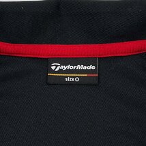 美品◆TaylorMade テーラーメイド ハーフジップ 半袖 ドライ ポロシャツ Oサイズ /黒/ブラック/メンズ/スポーツ/ゴルフ_画像5