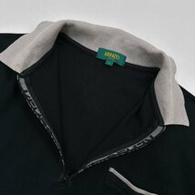 希少!!レア!!◆KENZO GOLF ケンゾー ロゴ入り ハーフジップ 半袖 ポロシャツ サイズ 4 /黒/ブラック/メンズ ゴルフ 日本製 ビンテージ_画像4