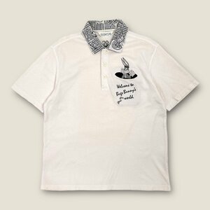バッグスバニー刺繍!!◆GREENCLUBS グリーンクラブ キャラ デザイン 鹿の子 半袖 ポロシャツ サイズ 4 / メンズ ライカ 日本製