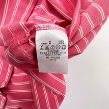 LACOSTE ラコステ ボーダー柄 半袖 コットン ポロシャツ サイズ 4/ピンク × ホワイト/メンズ 日本製 ファブリカ/90s 00s nextビンテージ_画像7