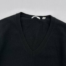 カシミヤ100%◆UNIQLO ユニクロ Vネック 長袖 カシミア ニットセーター Sサイズ / 黒 ブラック レディース k-62_画像2