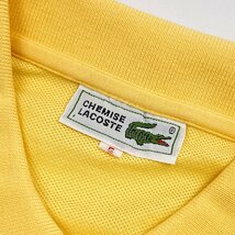 70s 80s ビンテージ◆CHEMISE LACOSTE 文字ワニ ワニ刺繍 半袖 ポロシャツ 鹿の子 5/メンズ 古着_画像5