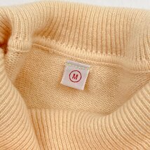 カシミヤ100%◆UNIQLO ユニクロ タートルネック 半袖 ニットセーター Mサイズ / クリーム色 レディース k-112_画像3