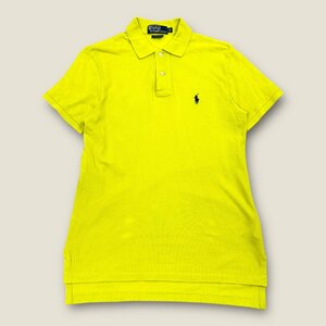 Polo by Ralph Lauren ポロ ラルフローレン ネオンカラー 蛍光色 半袖 コットン ポロシャツ Sサイズ/蛍光イエロー/メンズ CUSTOM FIT