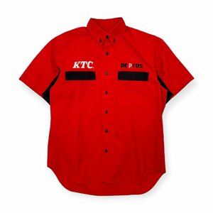 KTC KYOTO TOOL nepros BD ボタンダウン 半袖 シャツ サイズ/赤 レッド系/メンズ 京都工具 自動車