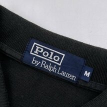 Polo by Ralph Lauren ポロ ラルフローレン 半袖 コットン ポロシャツ 鹿の子 Mサイズ/黒 ブラック系/メンズ アクティ21代理_画像4
