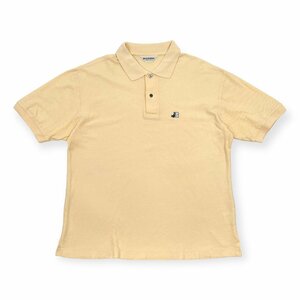  Golf *Black&White черный & белый олень. . рубашка-поло с коротким рукавом LL / желтый / мужской / спорт / сделано в Японии / большой размер 