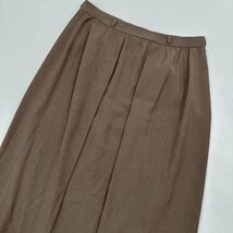Leilian レリアン フロントタックデザイン ロングスカート サイズ 11 /ブラウン/レディース/日本製_画像2