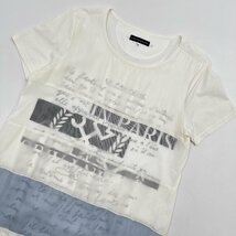 CASTELBAJAC カステルバジャック 重ね着風 デザイン 半袖 Tシャツ サイズ 40 /白 ホワイト/日本製_画像2