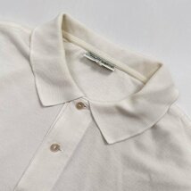 70s 80s ビンテージ◆CHEMISE LACOSTE 文字ワニ ワニ刺繍 半袖 ポロシャツ 鹿の子 5/白 ホワイト メンズ 古着_画像4