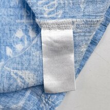 高島ちぢみ 総柄 マリン デザイン オープンカラーシャツ 半袖シャツ アロハシャツ コットン Lサイズ/ブルー 系/メンズ 日本製_画像5