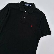 Polo by Ralph Lauren ポロ ラルフローレン 半袖 コットン ポロシャツ 鹿の子 Mサイズ/黒 ブラック系/メンズ アクティ21代理_画像2