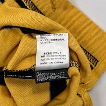 NAUTICA ノーティカ ロゴ刺繍 鹿の子 半袖 ポロシャツ XL/メンズ イエロー×ネイビー系_画像8
