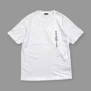 DIESEL ディーゼル 刺繍デザイン 半袖 Tシャツ サイズ L/ホワイト ディーゼルジャパン(株)代理