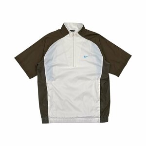 ゴルフ◆NIKE GOLF ナイキ ハーフジップ 半袖 ドライ メッシュ プルオーバー シャツ ポロシャツ Lサイズ/メンズ スポーツ