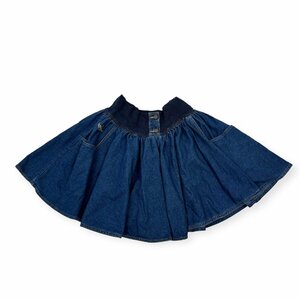  Italy made *TRUSSARDI Trussardi gya The - Denim flair skirt 26/40 / dark blue indigo lady's 