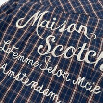 MAISON SCOTCH メゾンスコッチ 背面チェーン刺繍 チェック柄 長袖 ウエスタンシャツ サイズ 1/ ネイビー 系 レディース SCOTCH&SODA_画像8