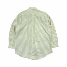 BrooksBrothers ブルックスブラザーズ ストライプ柄 長袖 オックスフォード ボタンダウン シャツ コットン M/グリーン系/メンズ アメトラ_画像10