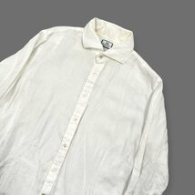 リネン100%◆BEAMS HEART ビームス ハート 長袖シャツ サイズ XL/大きいサイズ 白 ホワイト系 メンズ 麻_画像1