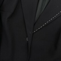 フランス製◆marcel marongiu マルセルマロンジュ ステッチデザイン 3B テーラードジャケット ハーフコート 36/ブラック レディース 薄手_画像5