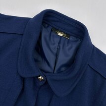 Leilian レリアン 金ボタン デザイン ウールジャケット ドルマン ブルゾン サイズ 11/レディース/ブルー ネイビー 系_画像4