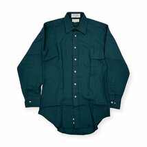 ヴィンテージ!!◆Aquascutum アクアスキュータム Viyella ウール 長袖 シャツ サイズ M/グリーン/メンズ_画像1