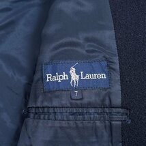 80s◆RALPH LAUREN ラルフローレン ウール Pコート ピーコート ダブル ジャケット サイズ 7/ネイビー系 レディース マリン_画像5