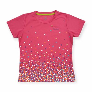 ゴルフ◆Paradiso パラディーゾ カラフル プリント 半袖 ドライ Tシャツ Lサイズ /ピンク/レディース/日本製