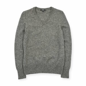 カシミヤ100%◆UNIQLO ユニクロ ニット セーター Vネック M/グレー系/レディース/カシミア m-94