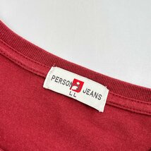 PERSON'S JEANS パーソンズ プリント デザイン 半袖 Tシャツ カットソー LL /赤 レッド系/メンズ_画像4