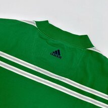 美品◆adidas golf アディダスゴルフ CLIMACOOL メッシュ切替 ボーダー 半袖Tシャツ ドライシャツ O/XG グリーン スポーツ_画像7