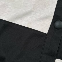 Leilian レリアン クレイジーパターン 刺繍 ラインストーン 総柄 半袖 シャツ ブラウス /ブラック×ホワイト系_画像8