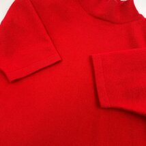 カシミヤ100%◆Primo Kiss Italy カシミアウール ハイネック 半袖 ニット セーター サイズ1/レッド系 赤系/レディース_画像3