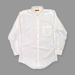 LANCEL paris ランセル 長袖シャツ ポケット付き ロゴ刺繍 サイズ M-82/メンズ/ホワイト/ワイシャツ