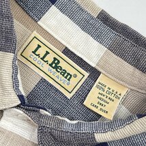 80s 90s ビンテージ◆USA製◆L.L.BEAN Cool weave エルエルビーン チェック柄 半袖 シャツ Lサイズ/メンズ アウトドア アメリカ製_画像4