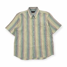 LYLE&SCOTT ライル&スコット Collection マルチ ストライプ柄 半袖 シャツ サイズ L /メンズ 日本製 ゴルフ_画像1