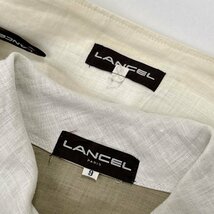 上下◆LANCEL ランセル レイヤードデザイン セットアップ スーツ 半袖 シャツ ブラウス ロングスカート 9 /レディース/ビンテージ/福助_画像10