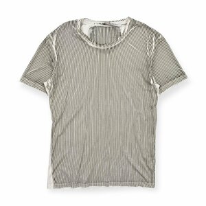 イタリア製◆NEIL BARRETT ニールバレット ストライプ 半袖 Tシャツ カットソー S/薄手/メンズ/サンフレール