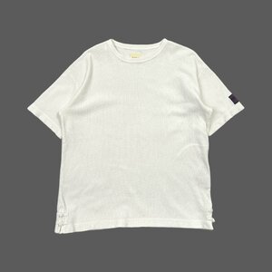 リネン混◆Karl Helmut カールヘルム ワッフル 半袖 Tシャツ カットソー サーマル 裾デザイン Mサイズ/ホワイト 白/ピンクハウス