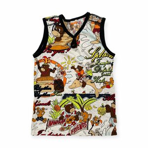 CASTELBAJAC KIDS SPORT Castelbajac Cara design total pattern tank top no sleeve S size / Leica made in Japan Kids 